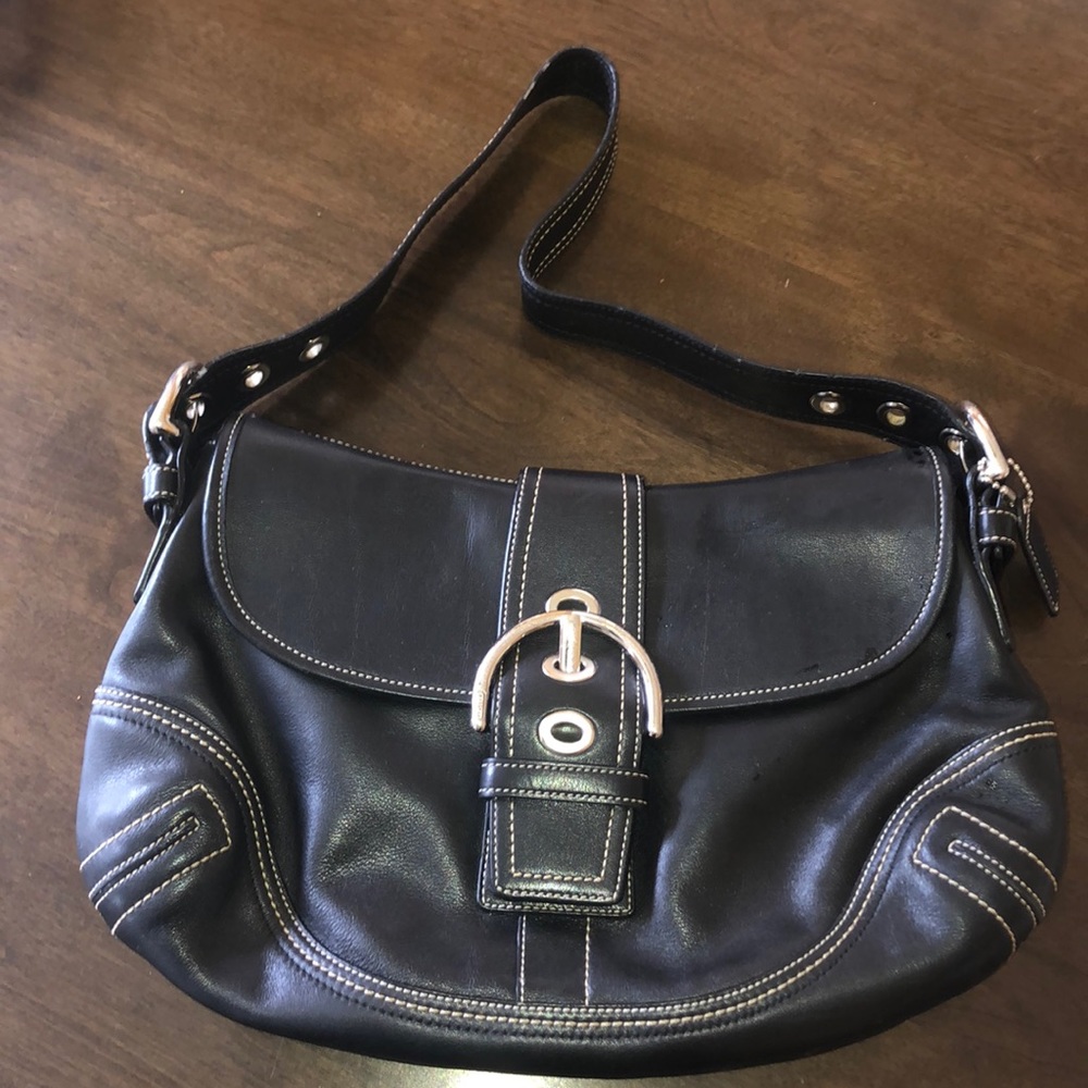 Coach Purse Genuine Leather Black